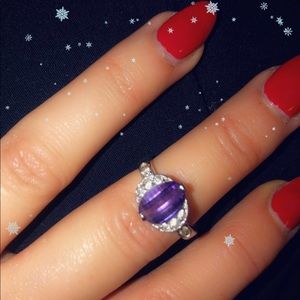Amethyst birthstone ring